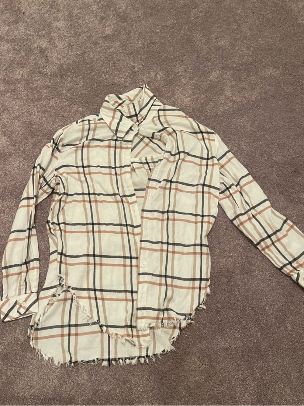 Miami by Francesca long sleeve button-up flannel shirt.